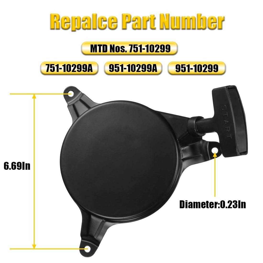 Recoil Starter Pull Start Replace for MTD Troy Bilt Cub Cadet Recoil