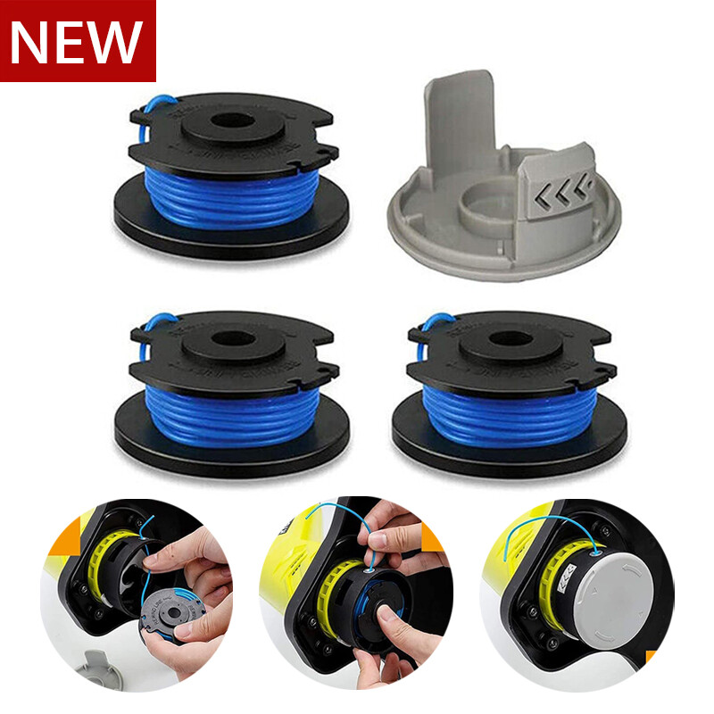 3-Pack For Hart Line Spools With 1* Cap 0.065″ Auto Feed String Trimmer 20V 40V