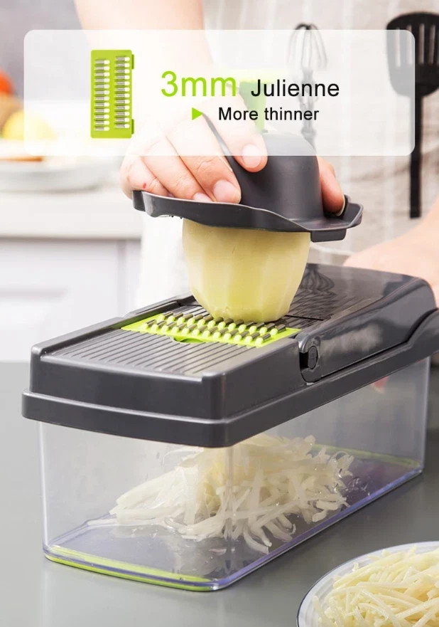 16-In-1 Vegetable Fruit Chopper Cutter Food Onion Veggie Dicer Slicer Kitchen
