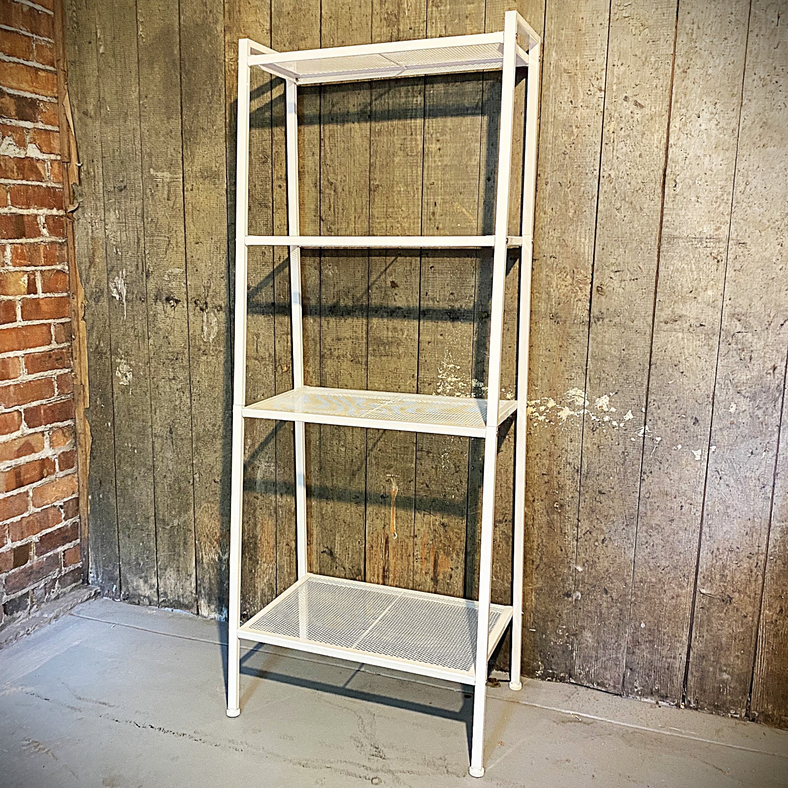 Large White 4-Tier Metal Storage Organization Shelf 58 Inches Tall, Carbon Steel