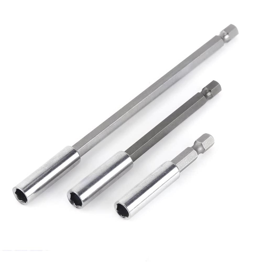 Magnetic Extension Kit 3 Pieces 1/4 Inch Hexagonal – 75 100 150 Mm Shank – Quick