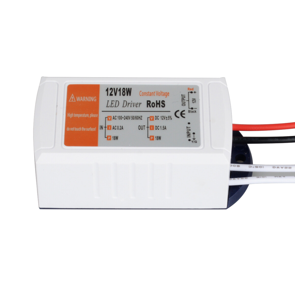LED Driver Transformer Power Supply DC 12V 18W Adapter Fits LED Strip Lights -US