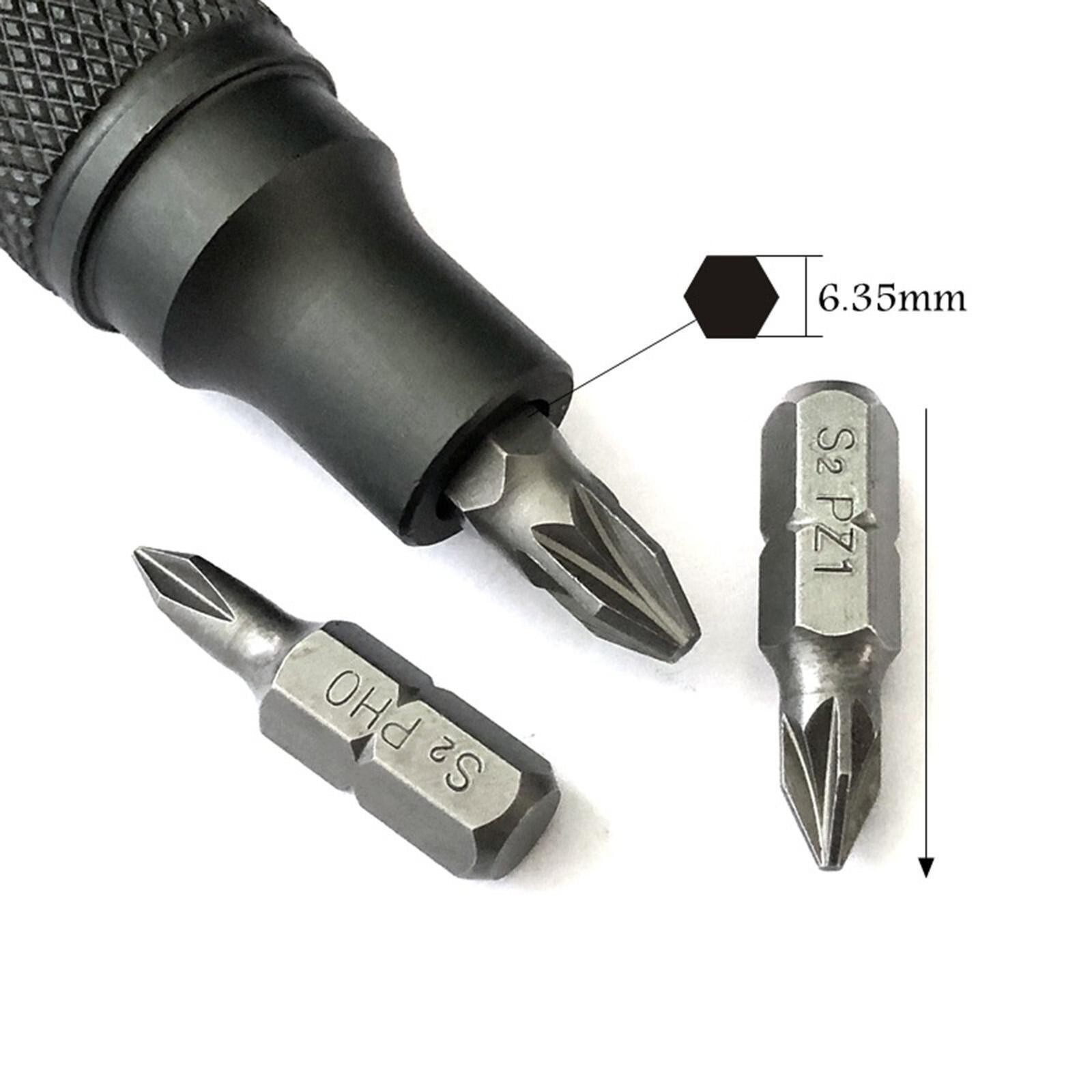 2PC Magnetic Bit Holder Screw Hex Screwdriver Handle for 1/4 inch Hex Shank Bits