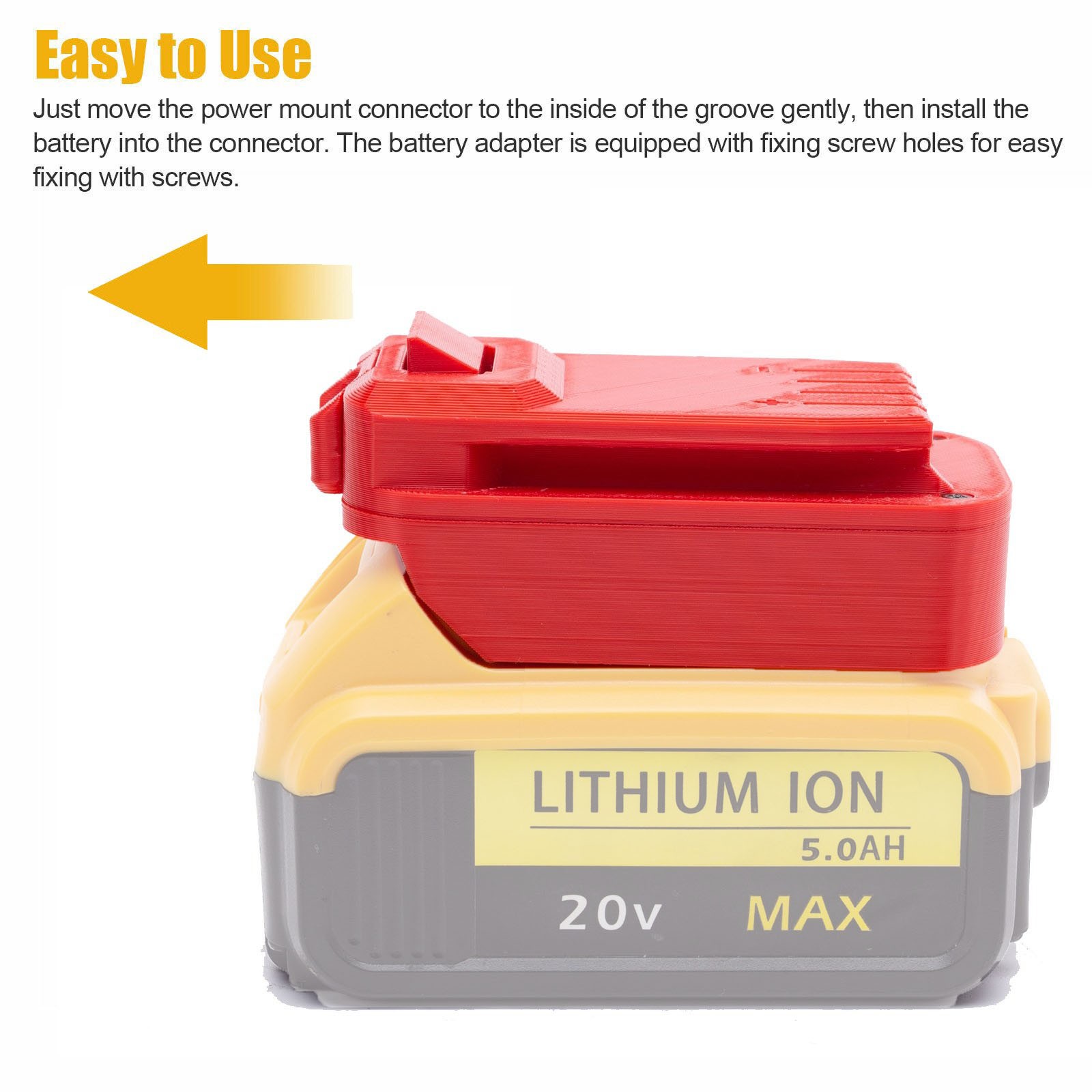 For Dewalt 20V Max Battery Adapter to For Craftsman V20 20V Power Cordless Tools