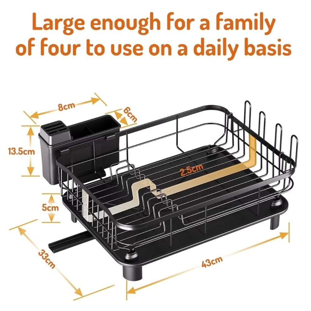 Dish Drying Rack Dish Drainer for Kitchen Counter, Large Dish Rack