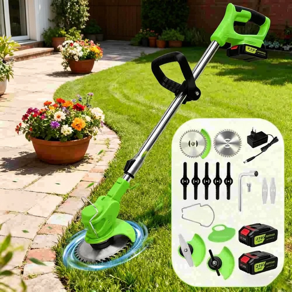 21V Cordless Electric Weed Lawn Eater Edger Grass String Trimmer Cutter Mower US