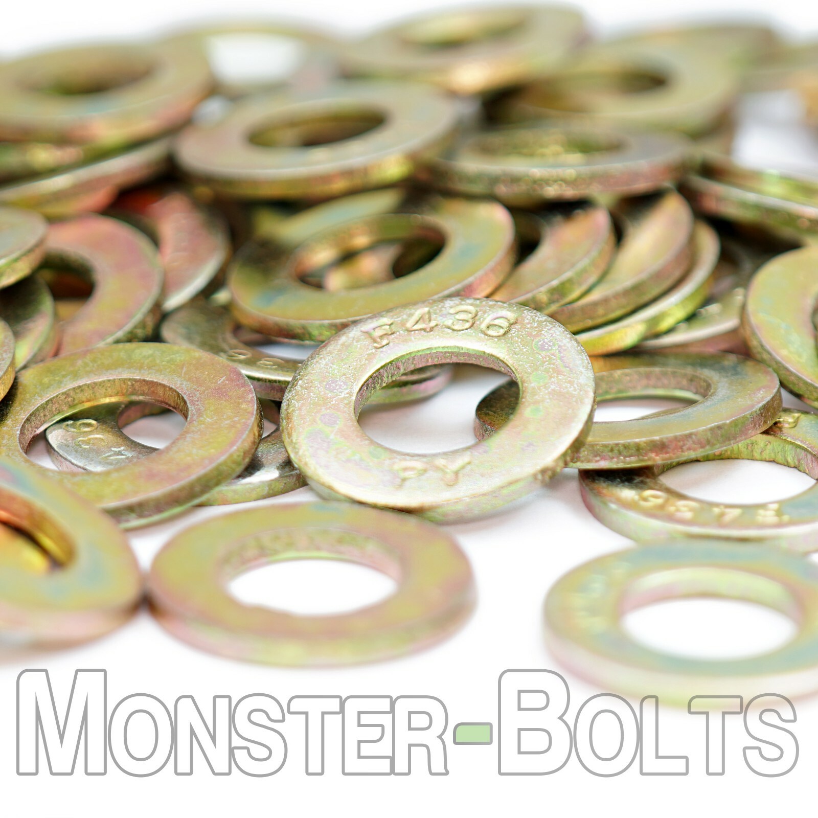 F436 Structural Flat Washers Zinc Yellow 1/4, 5/16, 3/8, 7/16, 1/2, 9/16 5/8 3/4