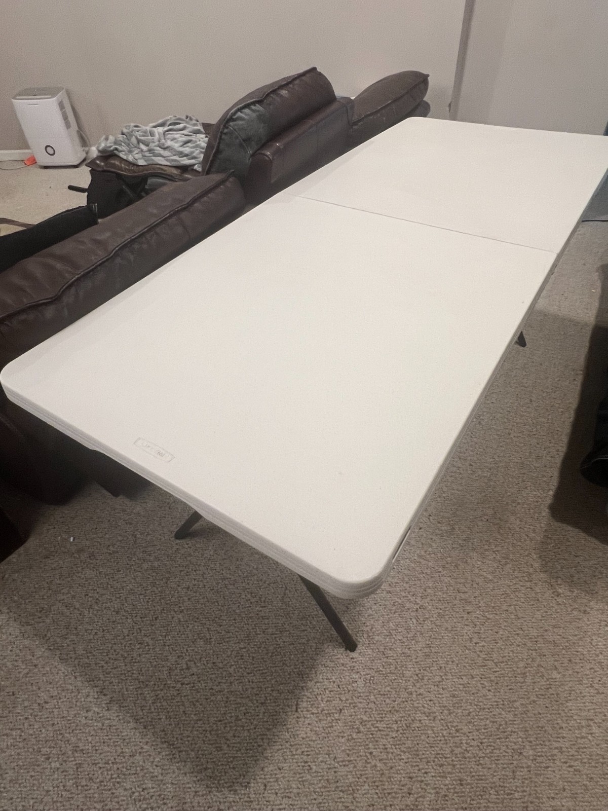 6 Foot Folding Table Heavy Duty, Portable Plastic Folding Table with Handle