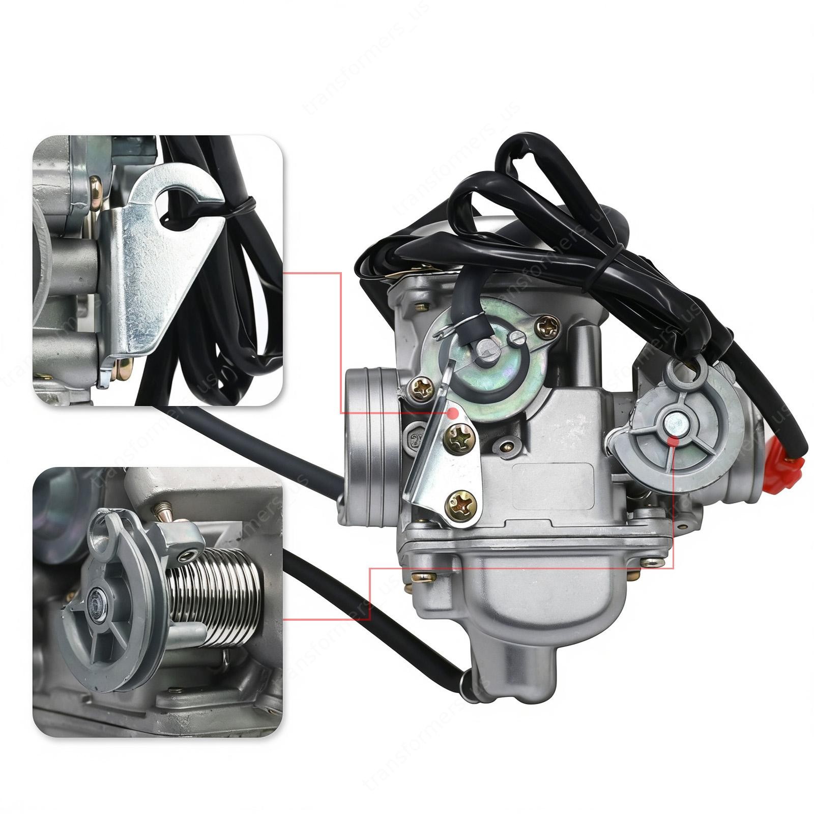 Carburetor For GY6 125Cc/150Cc 4 Stroke Engines Electric Choke Scooter ATV