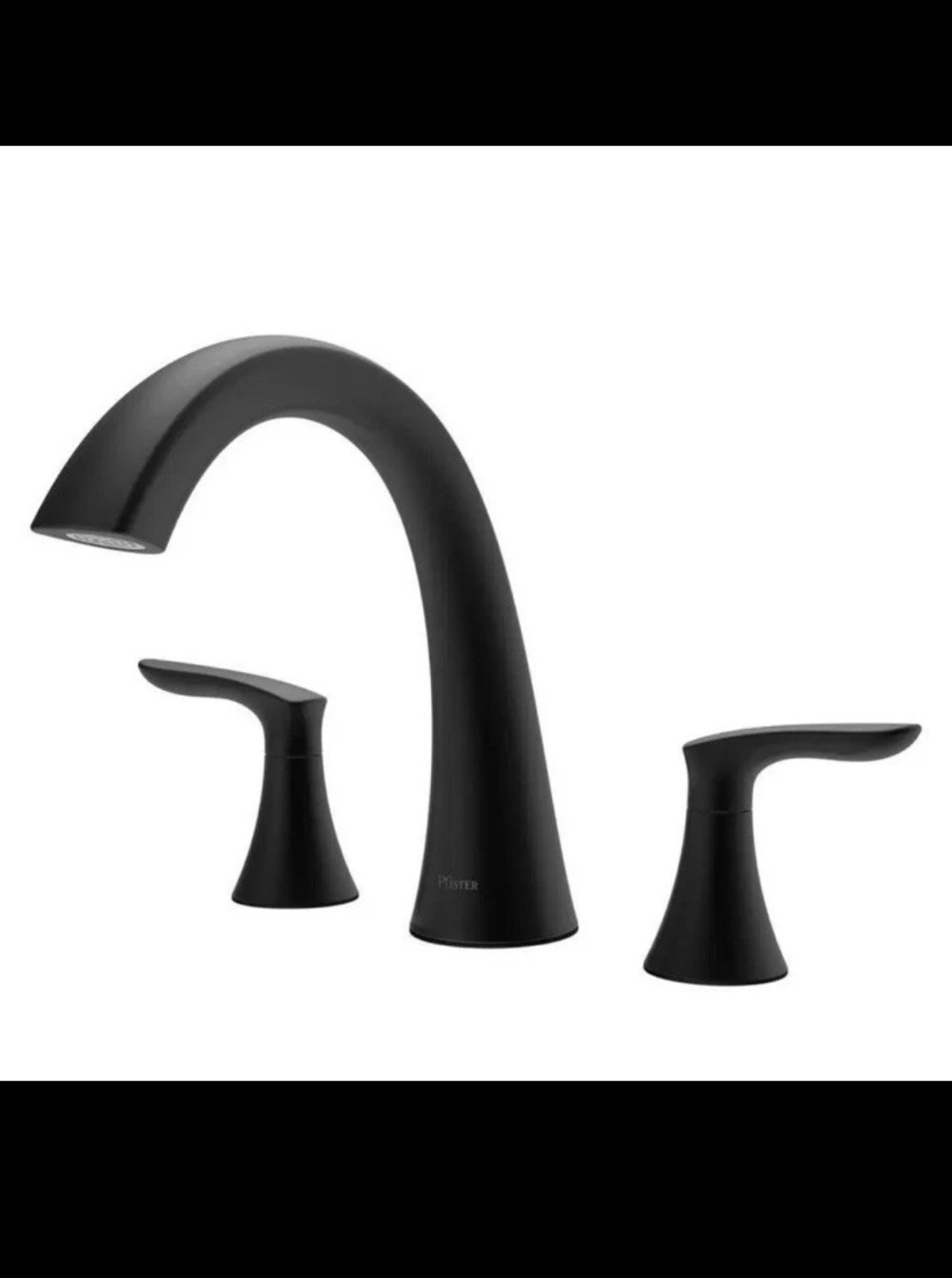 Pfister RT65WRB Weller 2-Handle 3-Hole Matte Black Roman Tub Faucet/Bathtub