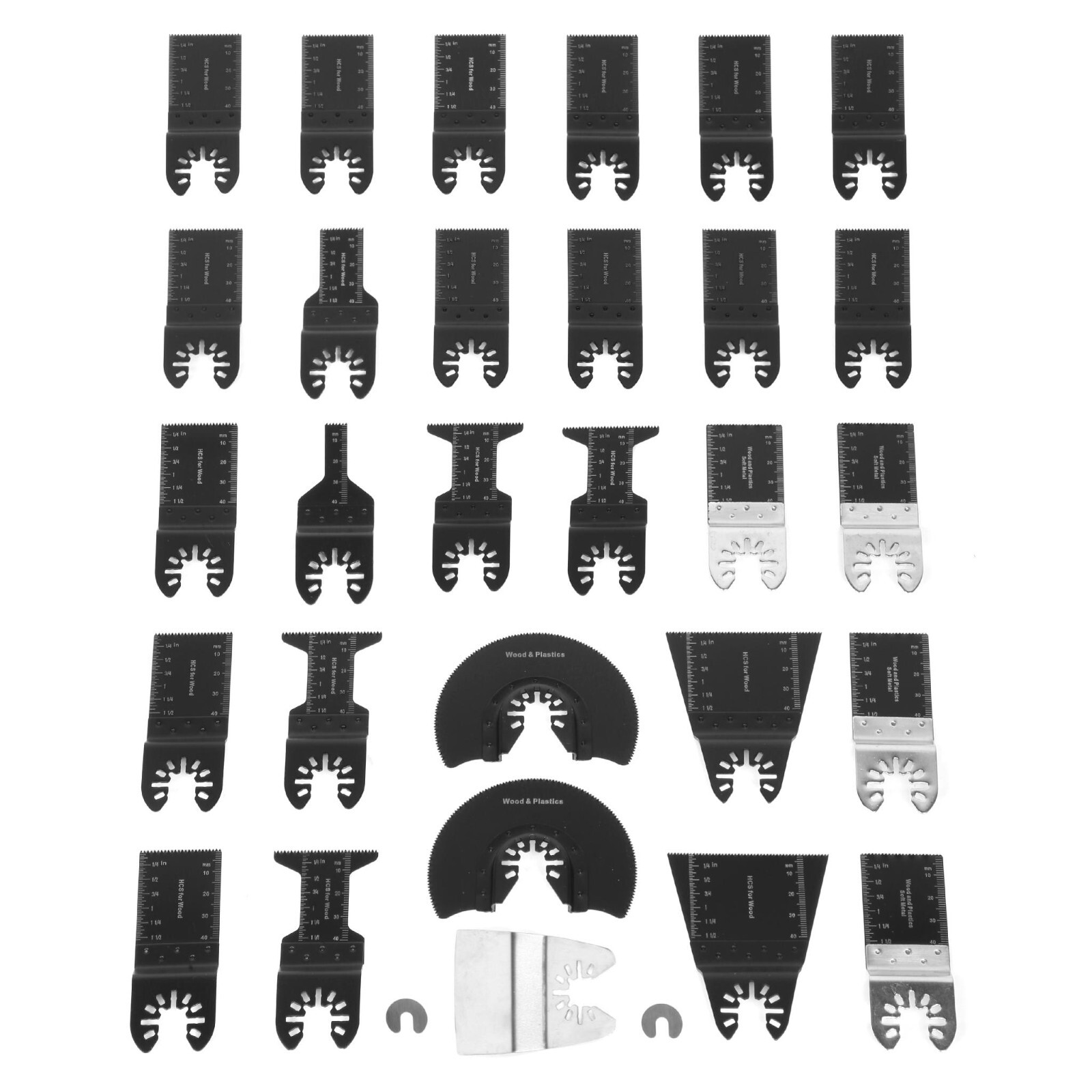 MTB031 31PCS Oscillating Multitool High Carbon Steel/Bi-Metal Assorted Blade Set