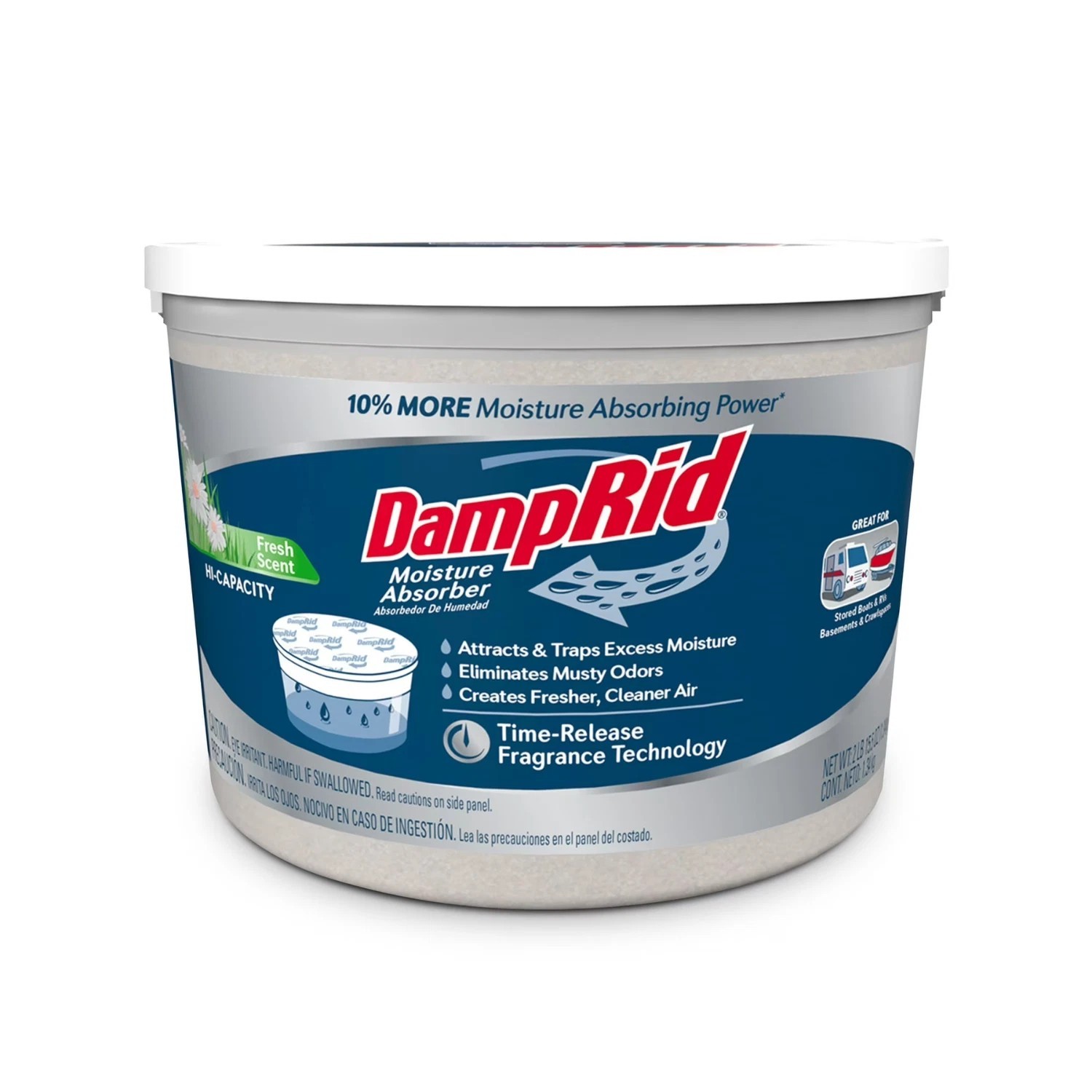 (4 pack) DampRid Hi-Capacity Moisture Absorber, Fresh Scent, 2LB 15.5oz