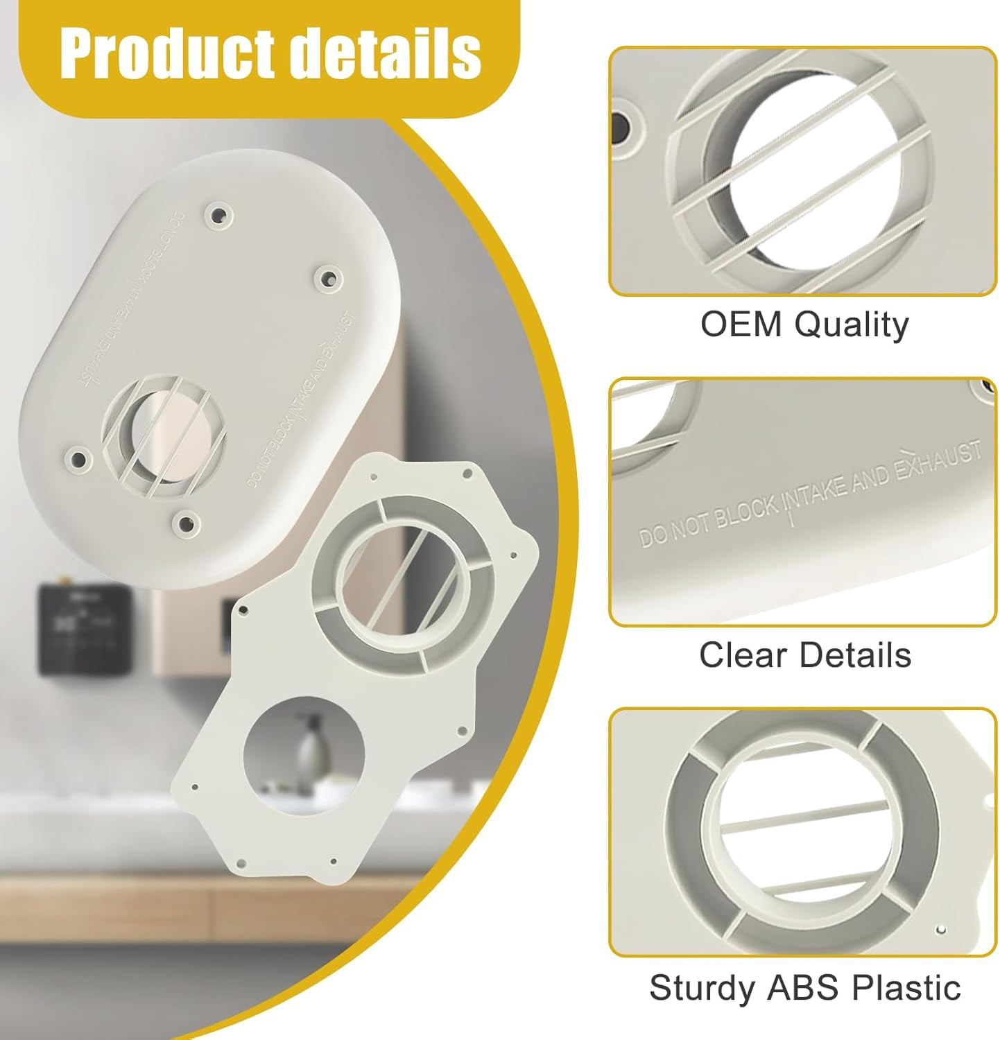 SP20285 Horizontal Vent Termination Kit with Screws for Tankless Gas Water Heate