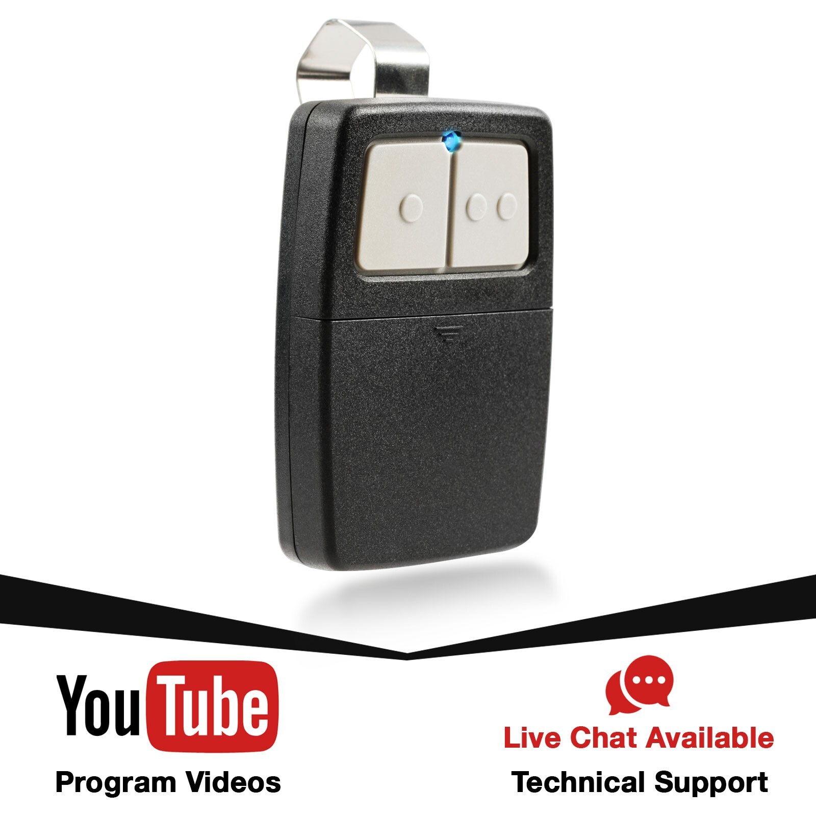 Garage Door Opener 2-Button Remote for Universal Clicker 375LM 375UT KLIK1U