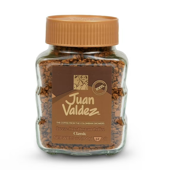 Juan Valdez instant coffee, classic Freeze Dried, 3.52 Oz New.