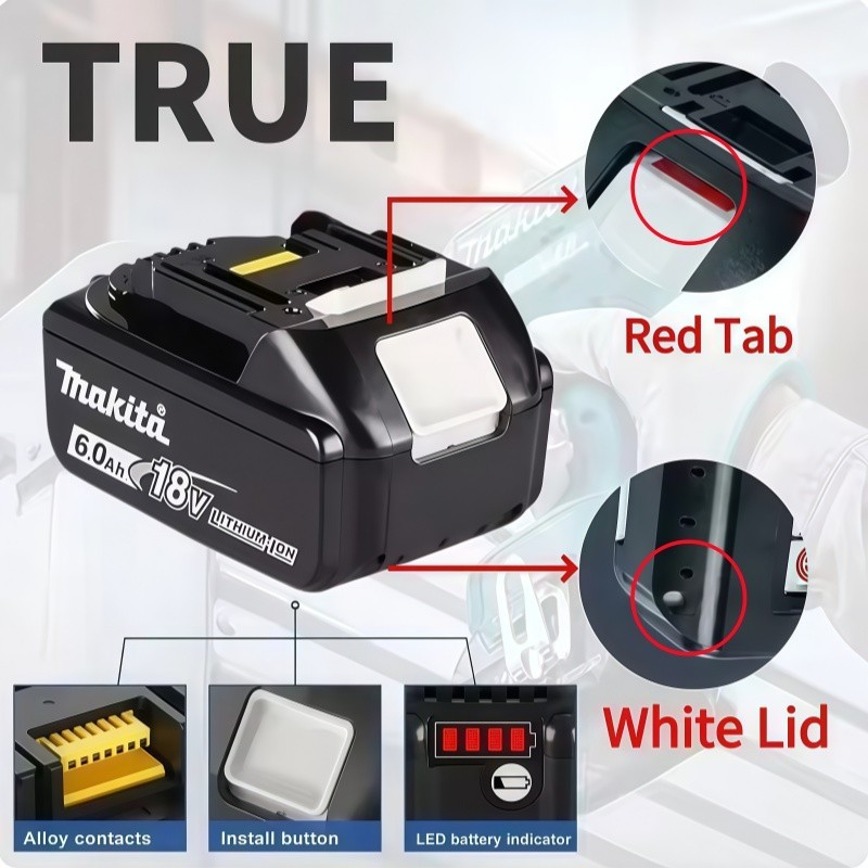 2 x Makita BL1860B-2 18V LXT Lithium-Ion 6.0 Ah Battery – New – USA SHIP