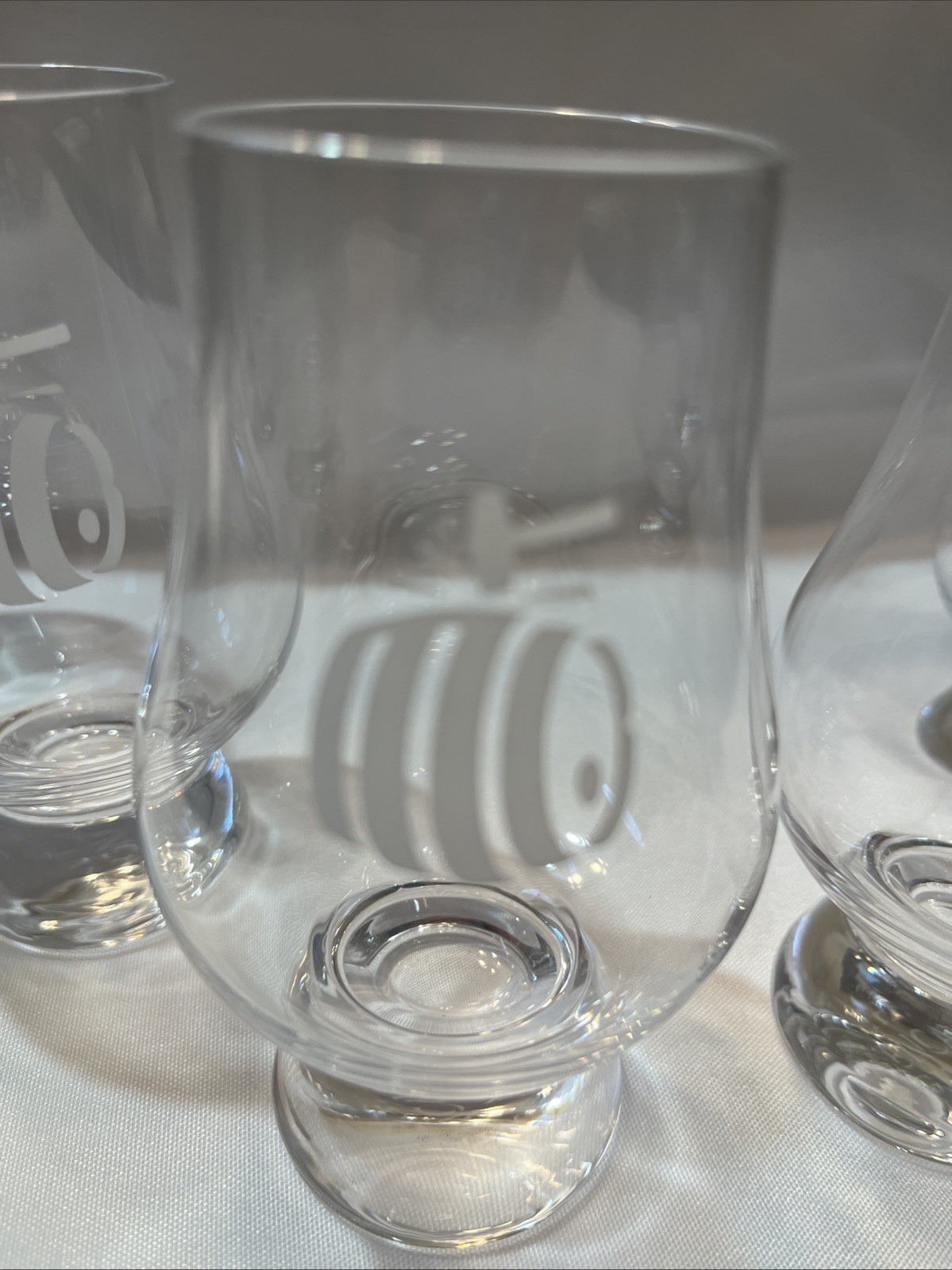 Glencairn Glass Set of 6 Official Whisky Glass *NEW With Whiskey Barrel Etching