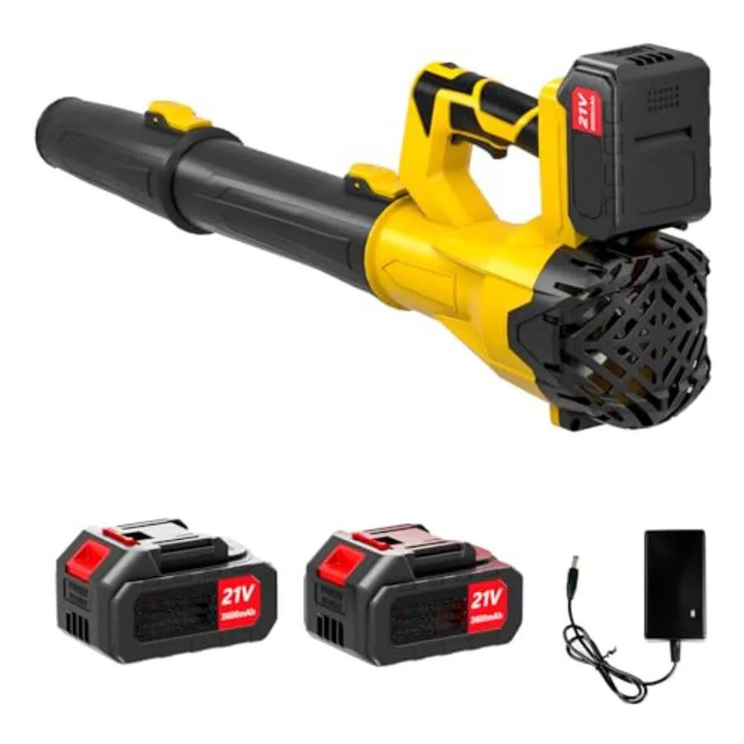 Cordless Leaf Blower 650CFM 280MPH 6 Speed Electric Lawn Blower w/ 2 Batteries