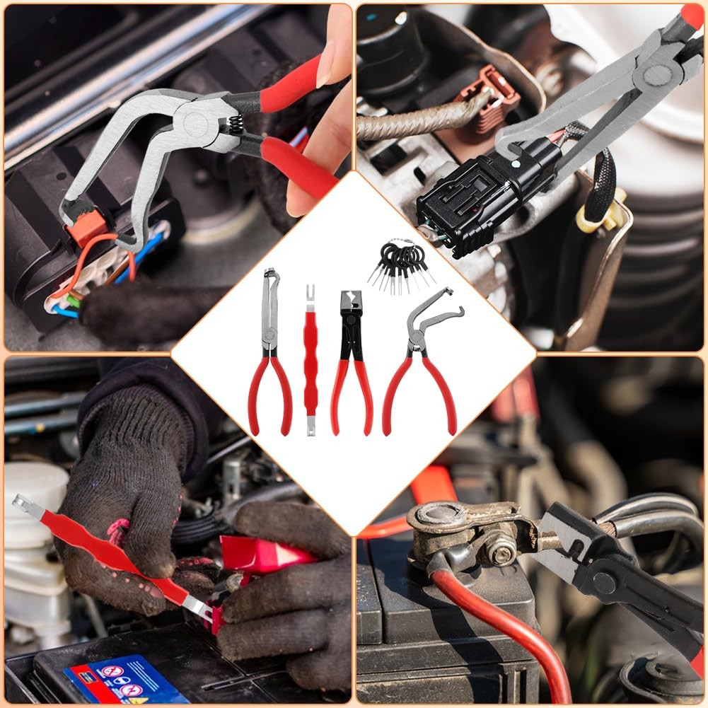 Lixternum 4 Pieces Electrical Disconnect Pliers for Cars, Automotive Electric…