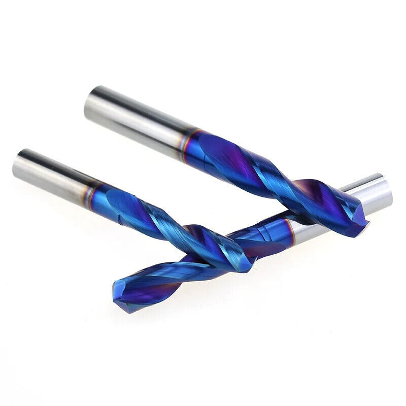 HRC65 Solid Carbide Drill Bit 1mm-13mm 2-Flute Stub Straight Shank Twist