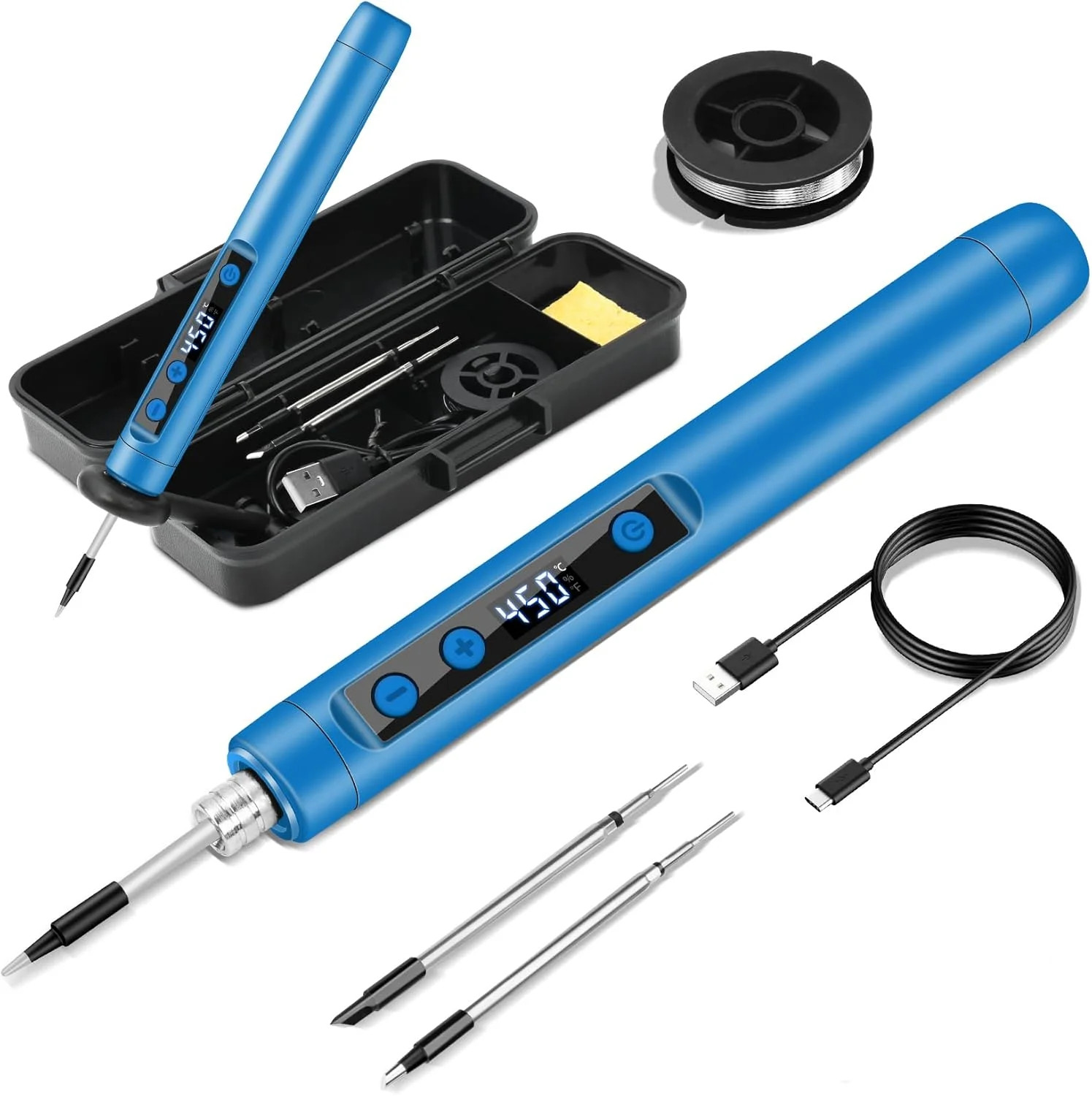 Cordless Soldering Iron Kit – 1100mAh USB Rechargeable Portable Cordless Solderi