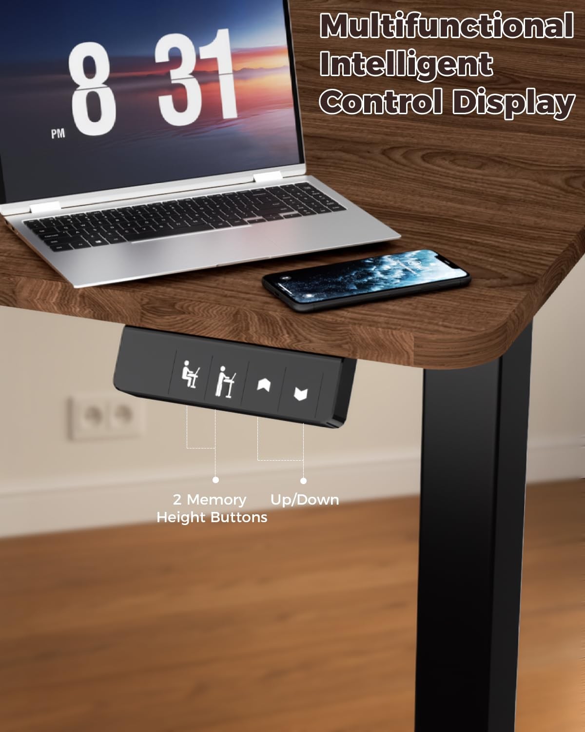Next Beauty Electric Standing Desk 48 X 24 Height Adjustable 28-46 Sit Stand