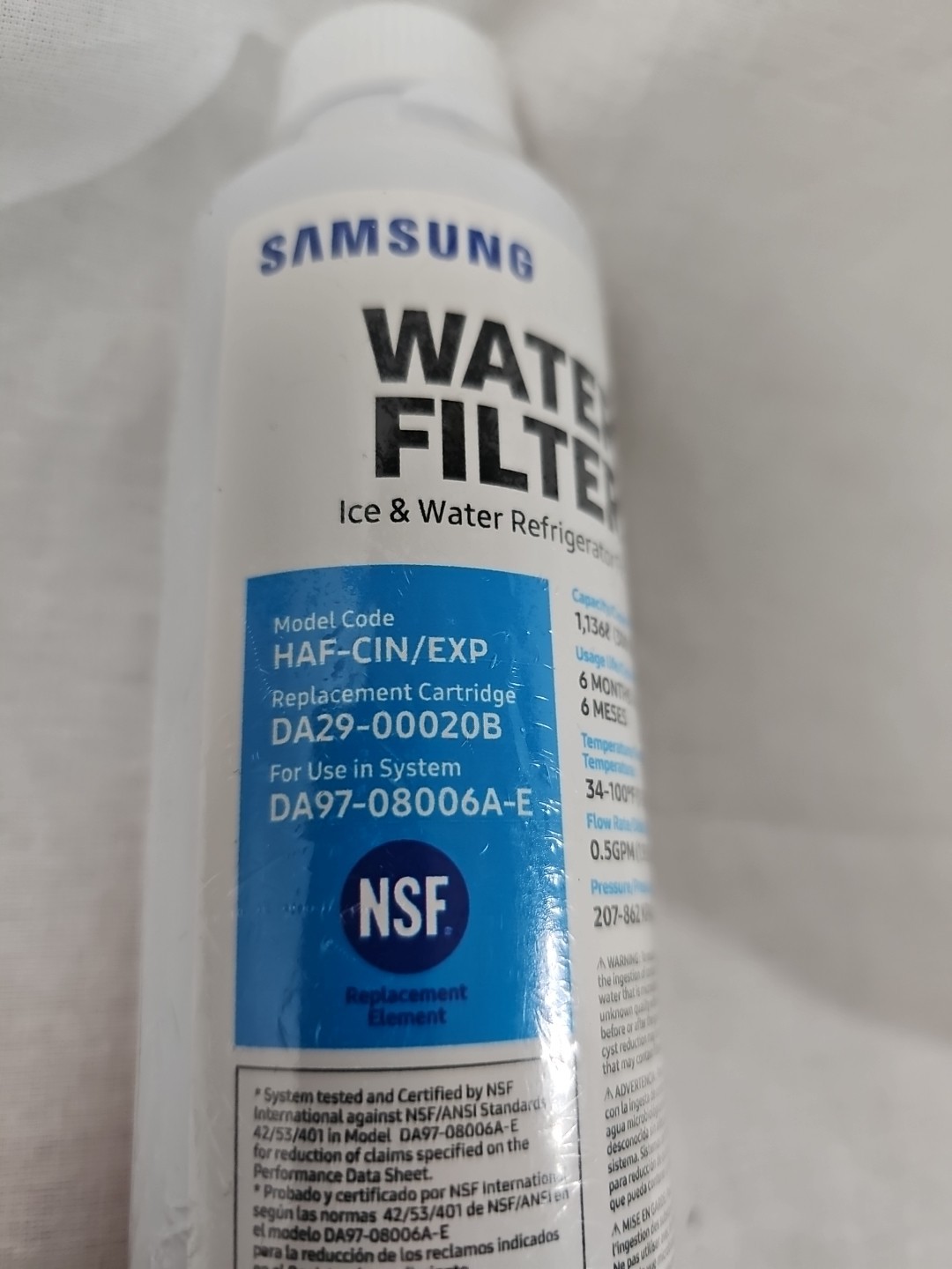 Genuine Samsung DA29-00020B HAF-CIN/EXP-REFRIGERATOR Water Filter “Authentic”