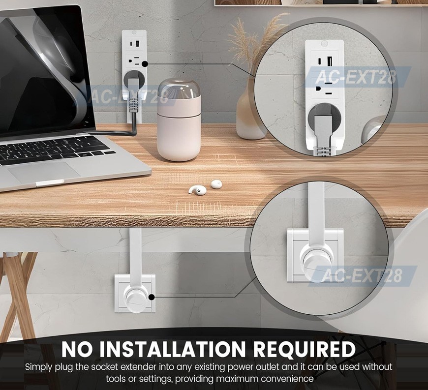 AC Outlet Extender Stick – Electrical Socket Extension For Tight & Hidden Areas