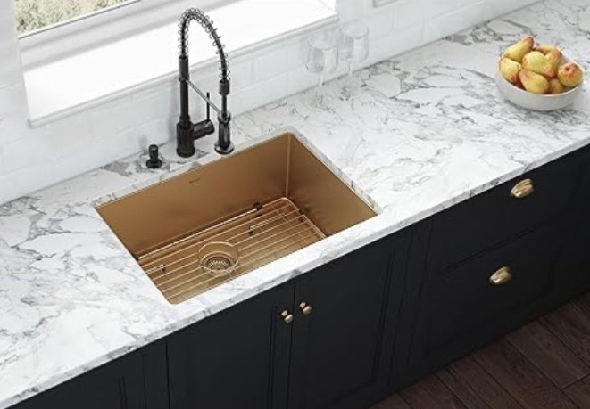 Ruvati 27-inch Undermount Satin Brass Matte Gold