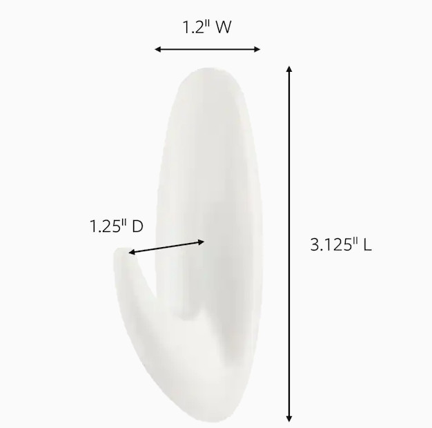 3 Pks 3M Command 8 Medium Designer Hooks & 12 Adhesive Strips Per Pack Max 3 lb