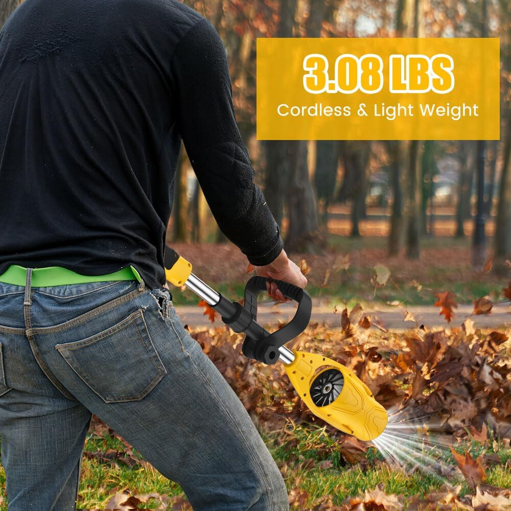 Cordless Leaf Blower 150MPH 580CFM Batteries & Charger Snow Blowing Car Wash Dry