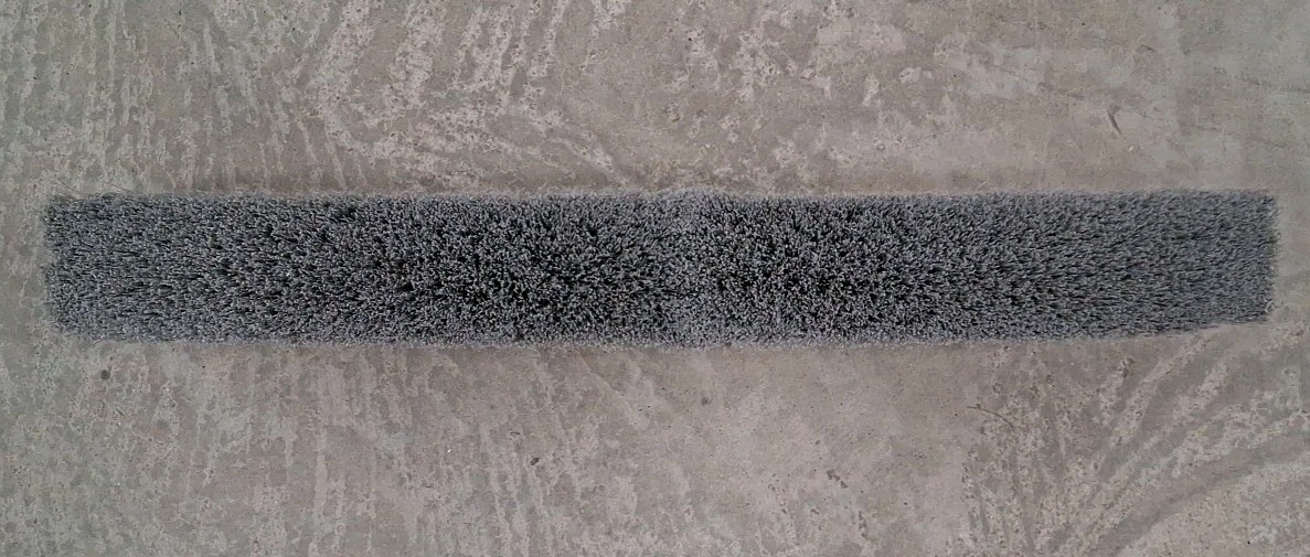 24 in. Polypropylene Broom Fine Sweep Flagged with 3 in. Trim Grey Gray