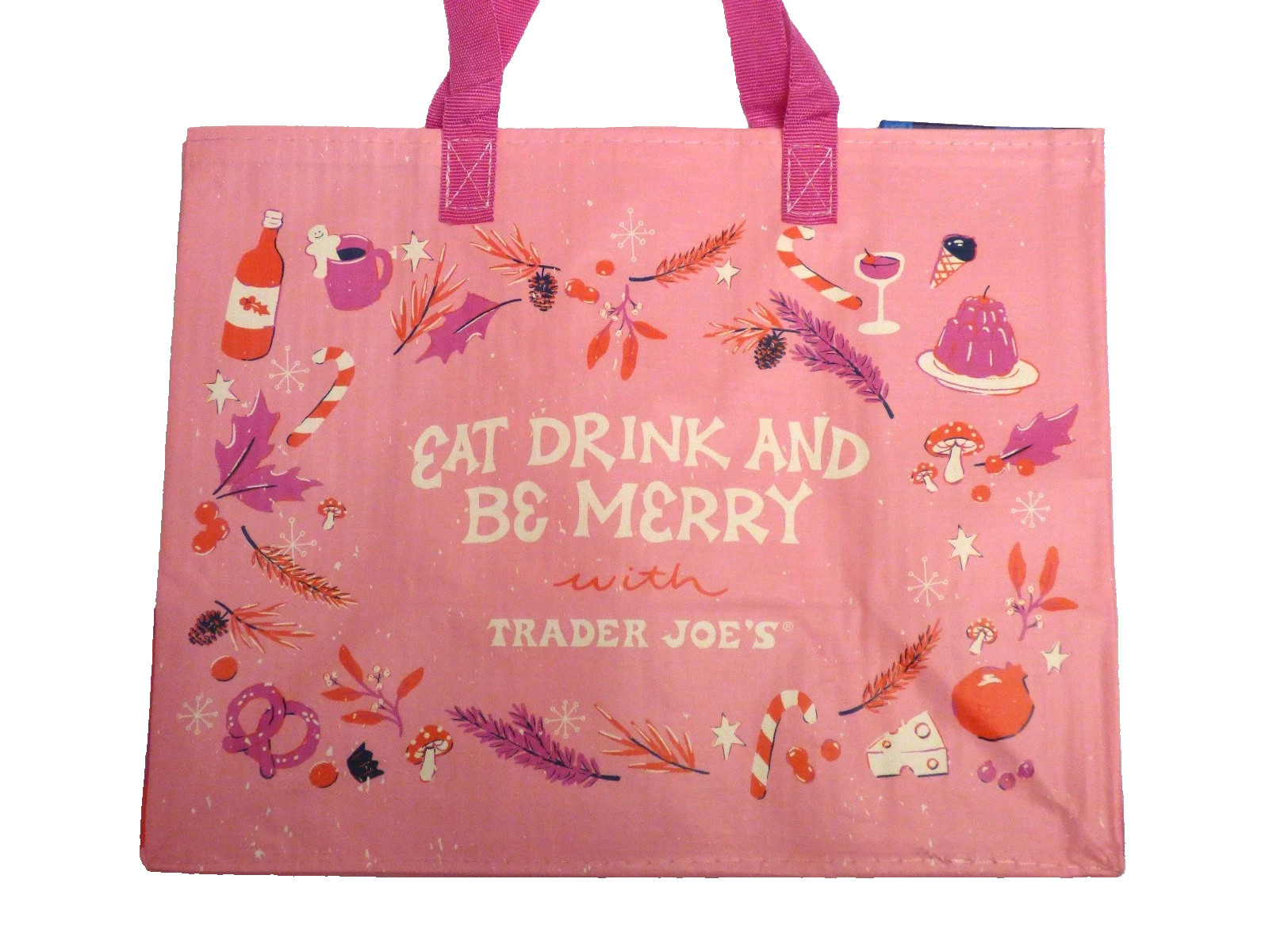 Trader Joe’s Gift Bag Reusable – Pink-Limited Edition-New