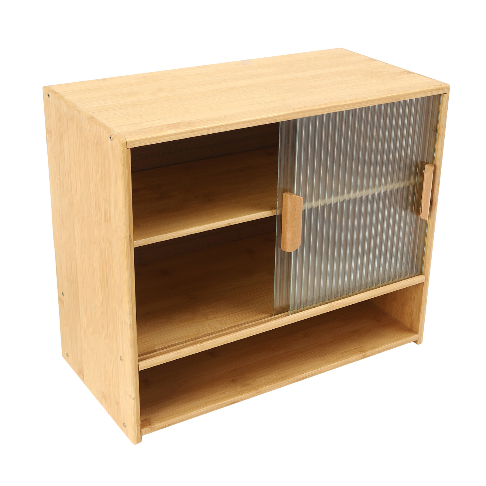 Small Bamboo Kitchen Pantry Sideboard Freestanding Countertop Storage Cabinet US