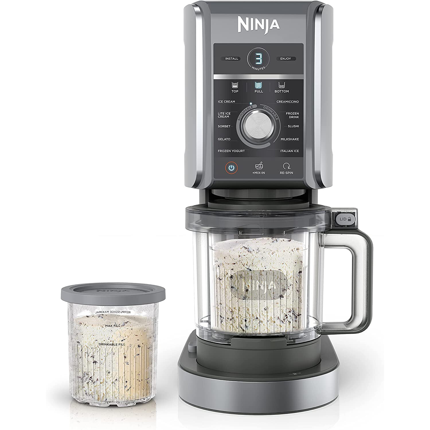 Ninja CREAMi Deluxe 11-in-1 XL Ice Cream Maker w/ Two 24-Oz. Pints – NC501