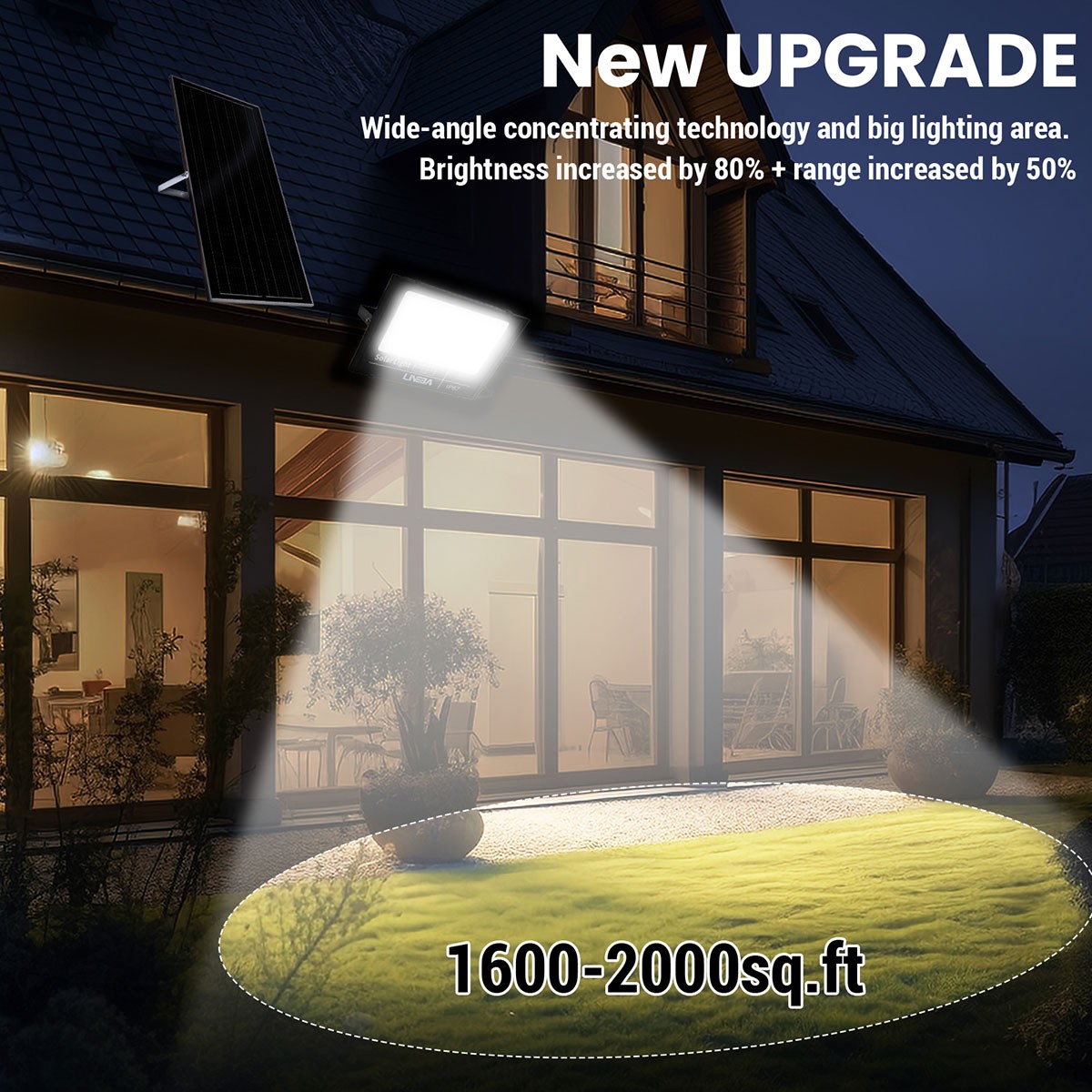 3000W 2000W Solar Lights Outdoor Security Flood Light Dusk to Dawn Solar Lamp
