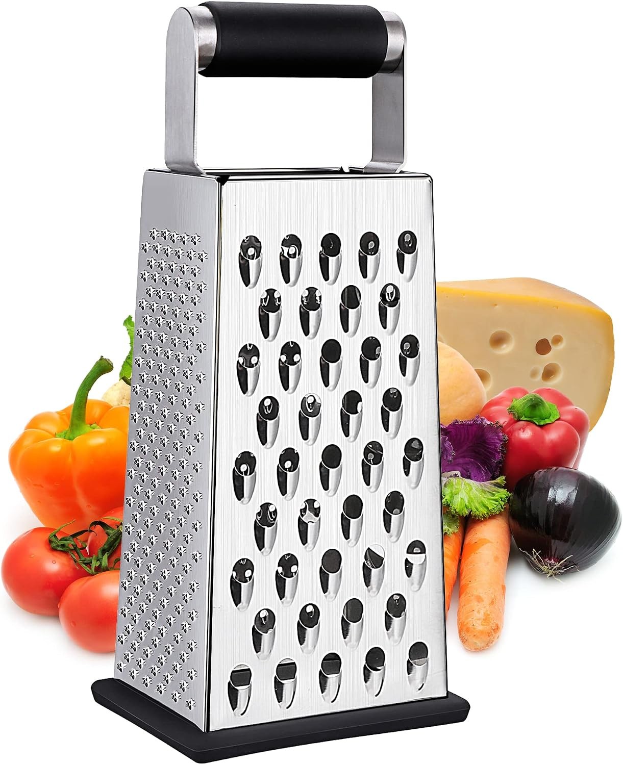 Cheese Grater, 4-Sided Box for Cheese/Vegetable/Fruit