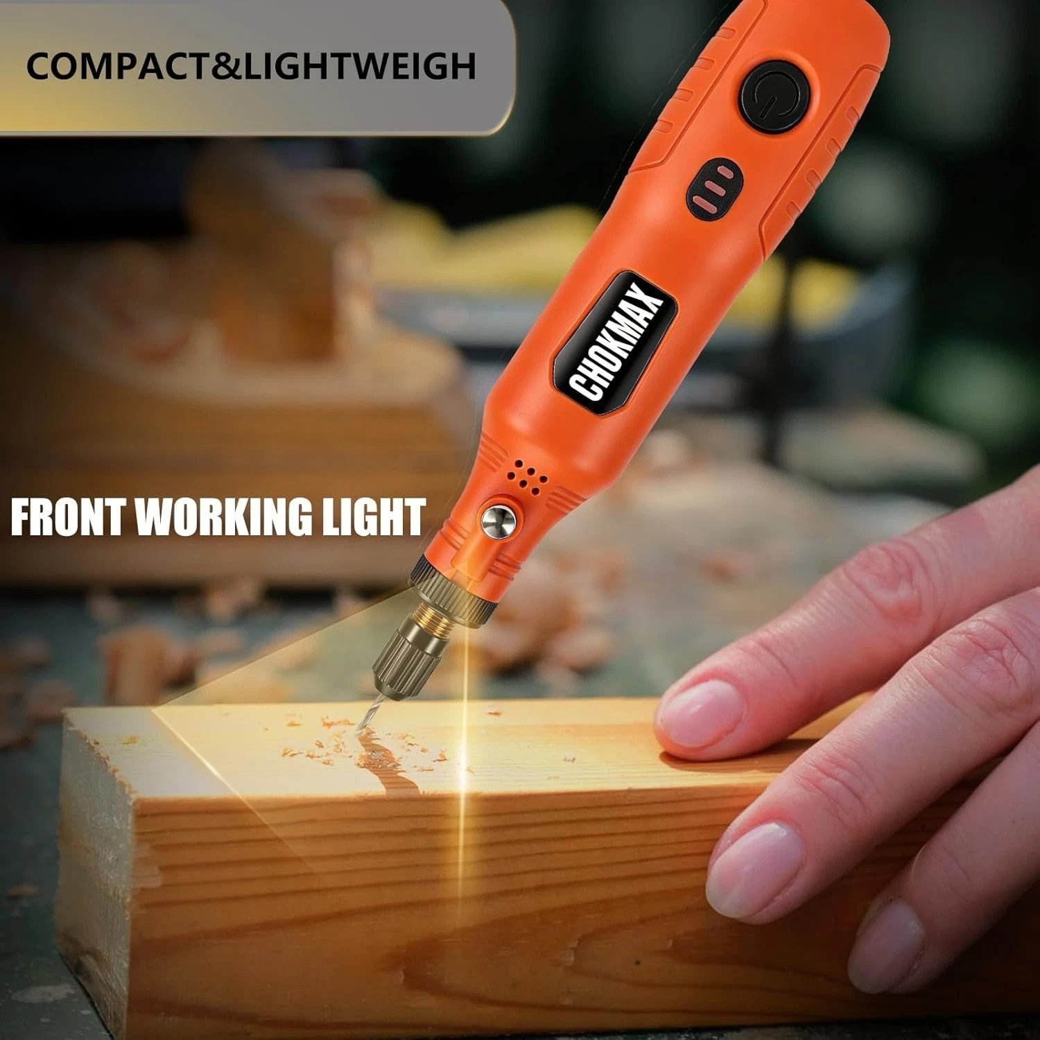 Ergonomic Cordless Rotary Tool with 3-Speed Settings & Complete Accessory Set
