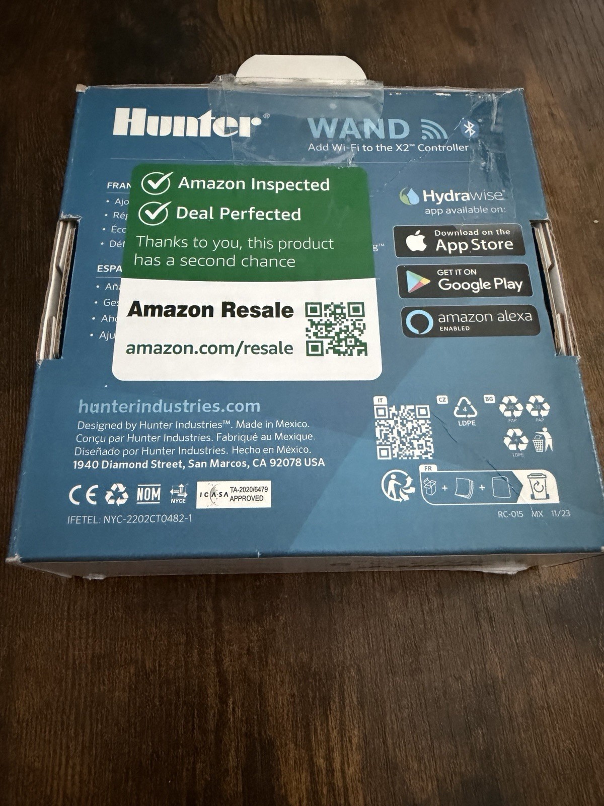 Hunter Wand Smart WiFi Module Gray Remote Scheduling for X2 Sprinkler Controller