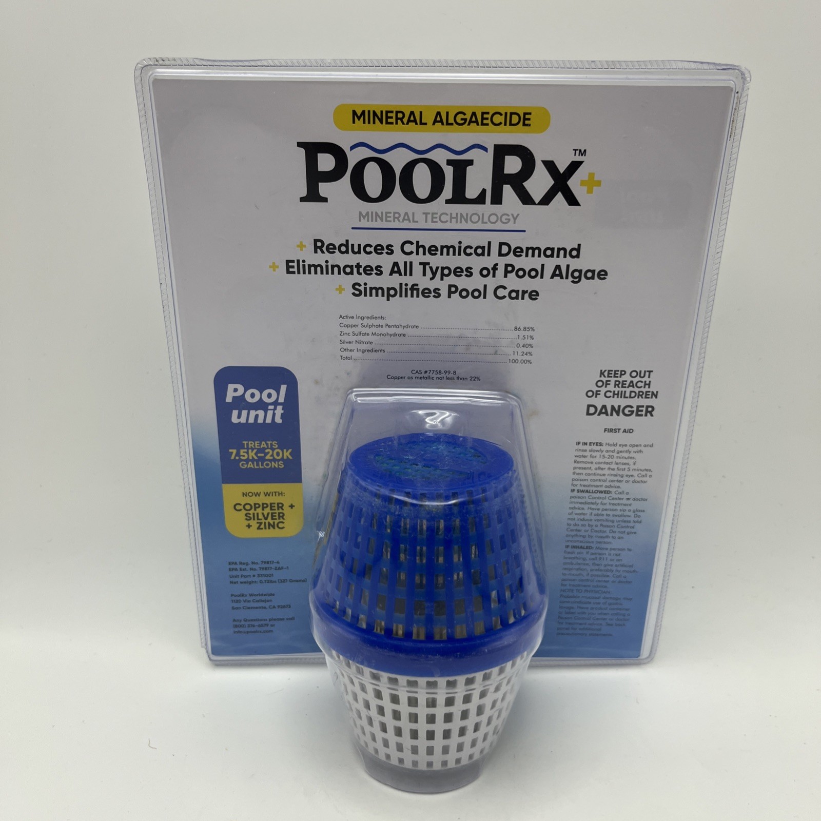 Pool R-X Blue Pool Unit 7.5K-20K Gallons 6 Months 331001 – New