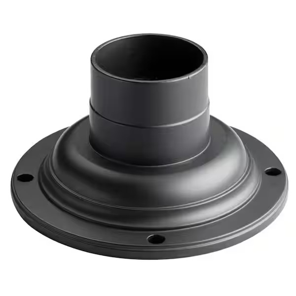 KICHLER 7 in. x 3.5 in. Black Aluminum Outdoor Pedestal Mount (1-Pack)
