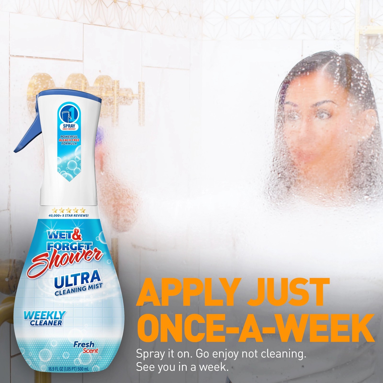 Wet & Forget Fresh Shower Cleaner, Fresh Scent, 16.9 fl oz