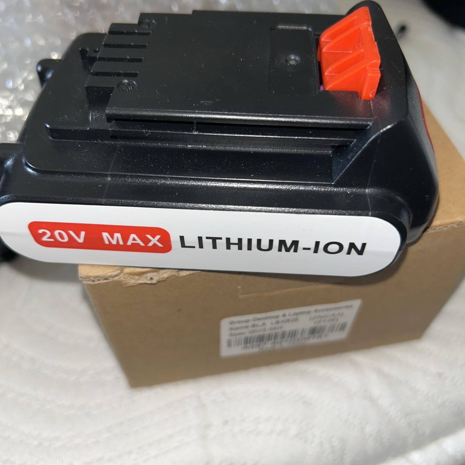 1 Pack 20V MAX For Black & Decker 20Volt Lithium Battery LBXR20 LB2X4020