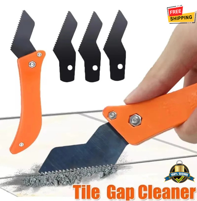 4 Pcs Tungsten Carbide Grout Remover Tile Gap Cleaner & Paint Scraper Tool