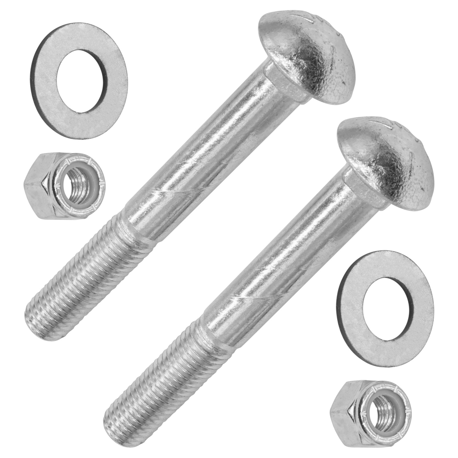 B-278 67240 210-175 Deck Wheel Roller Carriage Bolt Nyloc Nut for Dixie Chopper