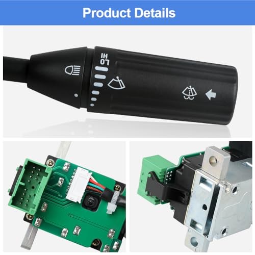 Turn Signal Switch, Push Button, Black, Manual, Compatible with A06-52311-000