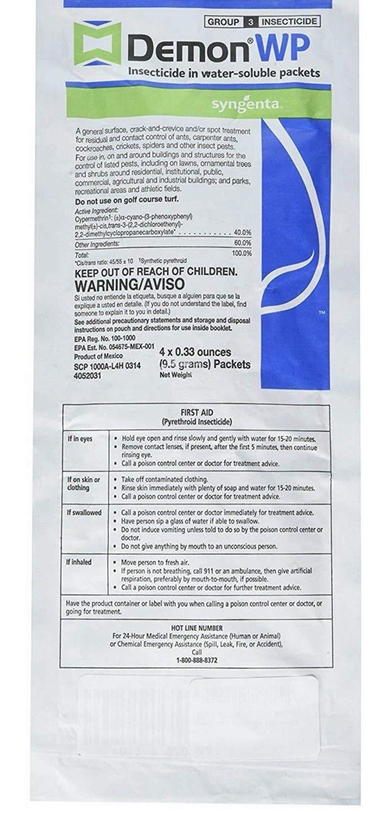 Syngenta Demon WP Insecticide SAME-DAY SHIPPING