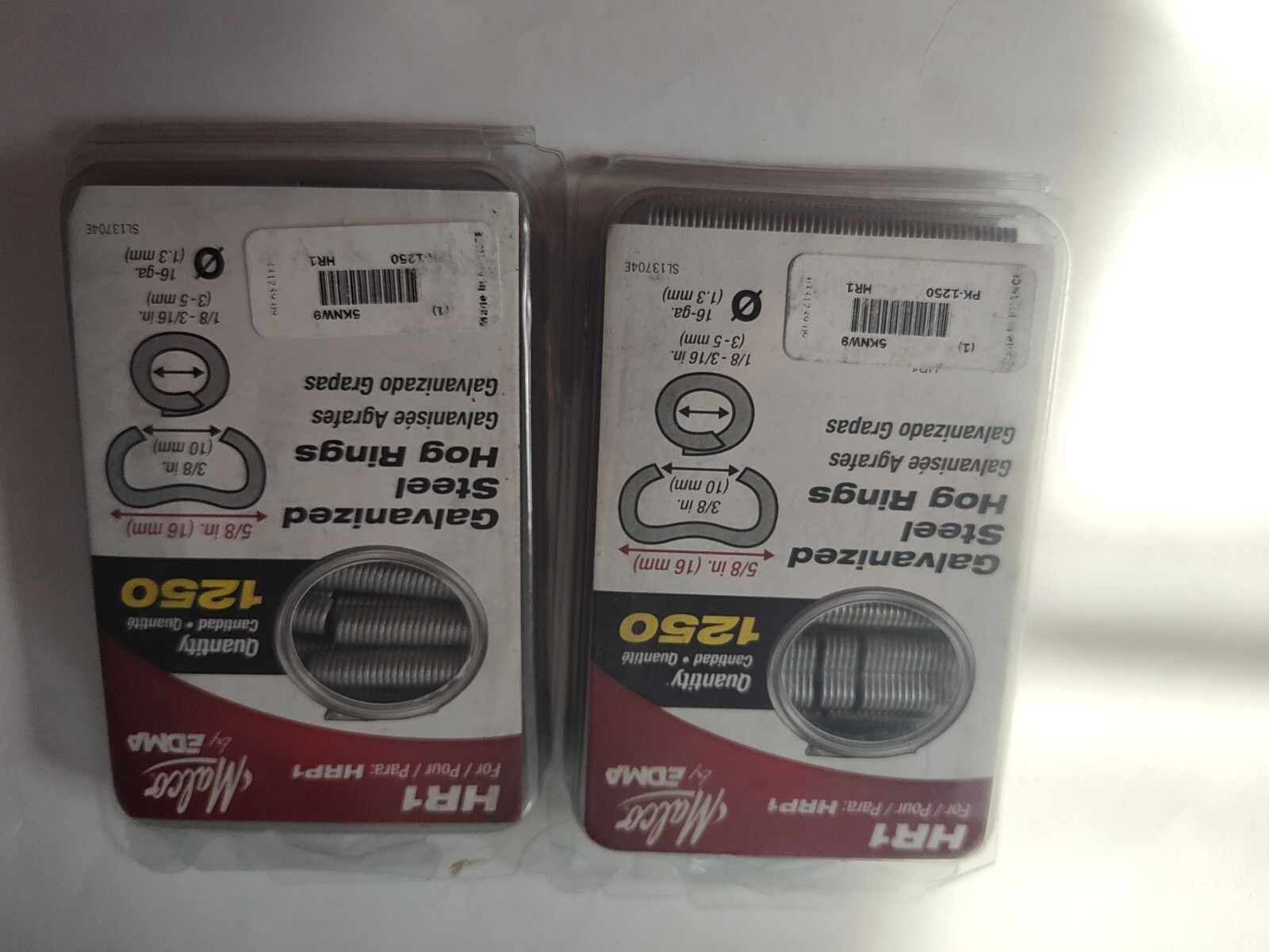 Malco Hr1x Hog Ring Staples, 16 Ga, Steel, 250 Pk