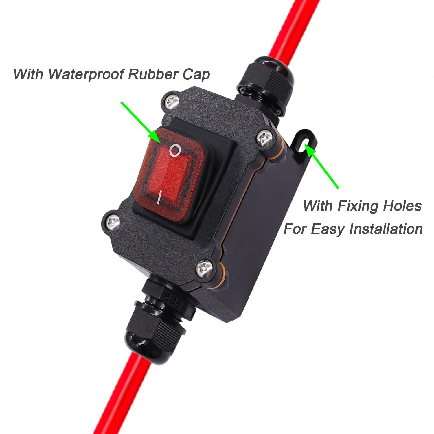 25A Dual Side DPST Inline Switch – Compact Waterproof Power Control for Vehicles