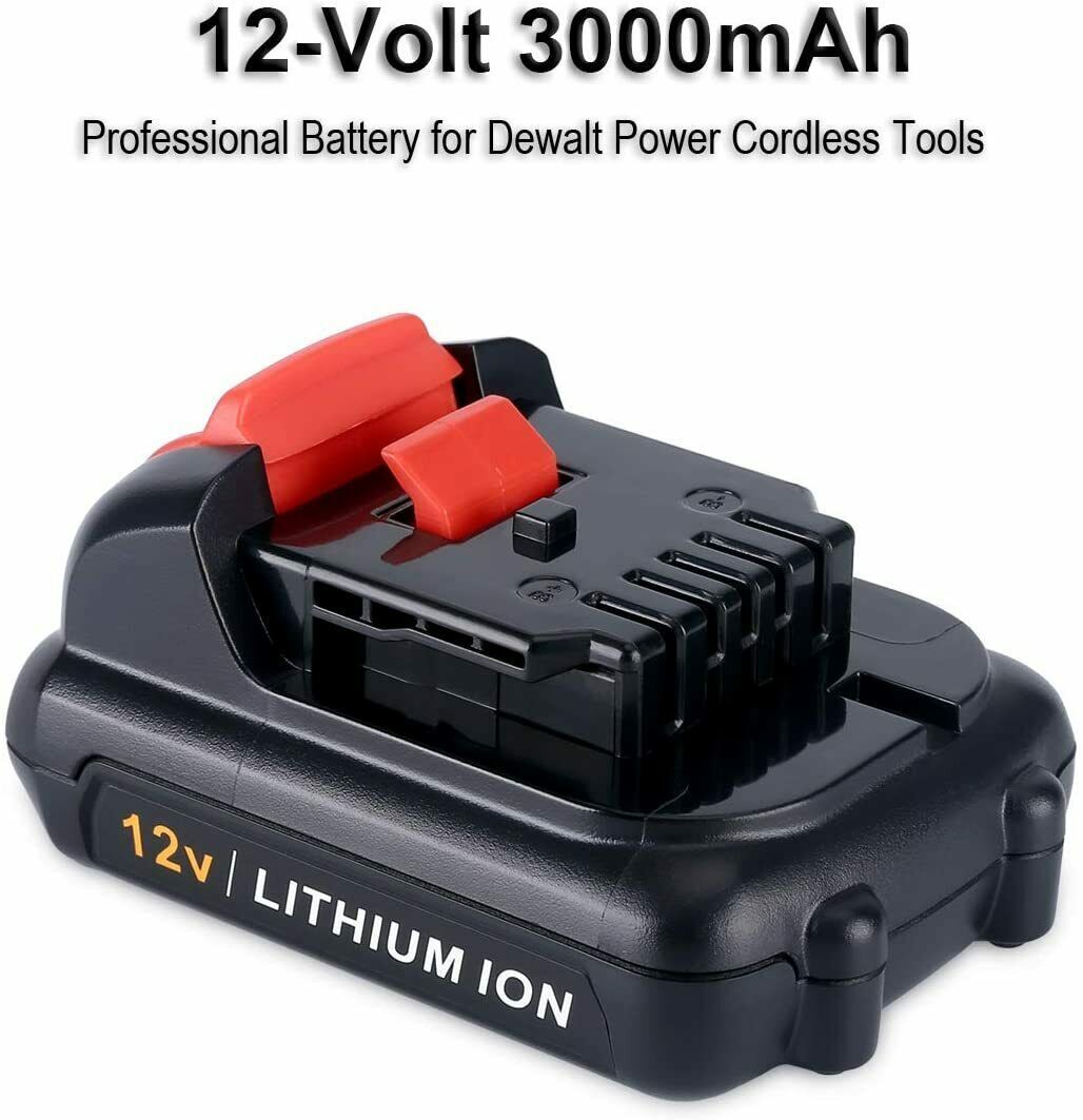 12V 3.0Ah 12Volt XR Lithium-Ion For Dewalt Battery /Charger DCB127 DCB120 DCB101